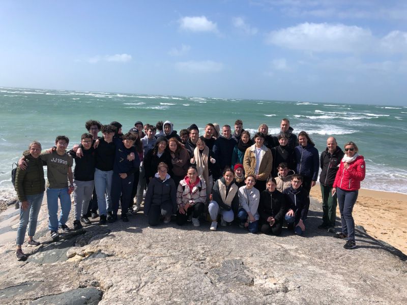 Die französische Gruppe des JMS an der Atlantikküste auf der Ile de Ré. 
